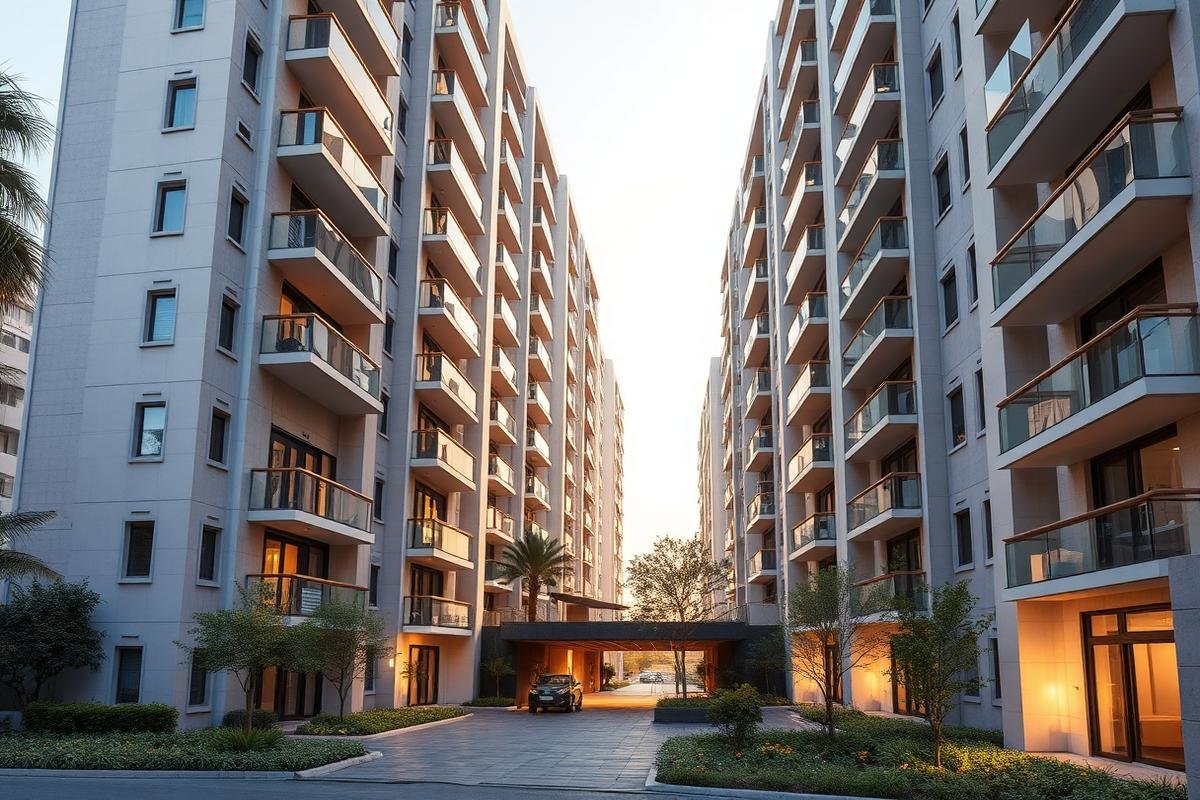 Modern apartment building on Ferozepur Road, Ludhiana